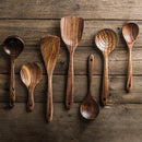 RustikaWood – 5 - Piece Wooden Kitchen Utensil Set - Kalinzy