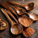 RustikaWood – 5 - Piece Wooden Kitchen Utensil Set - Kalinzy