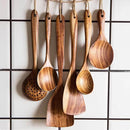 RustikaWood – 5 - Piece Wooden Kitchen Utensil Set - Kalinzy