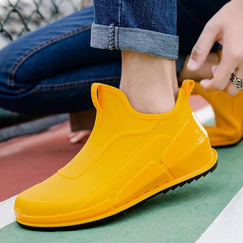 rainy rubber shoes