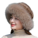 Soft Fluffy Hat - Winter Warm- Natural Fox Fur - Kalinzy