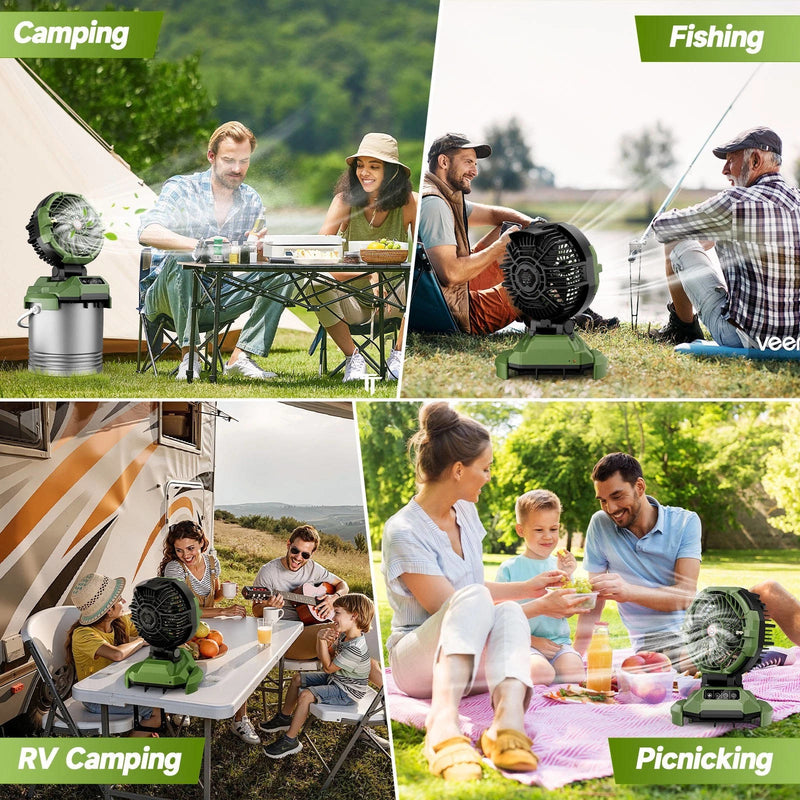 AeroMist - Outdoor Portable Battery Powered Fan - Kalinzy
