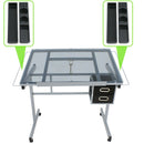 CraftStudio – Adjustable Drafting Drawing Table with Storage - Kalinzy