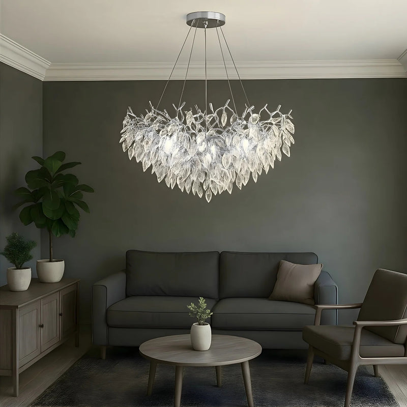 CrystaLeaf - Modern Crystal Branch Chandelier Light - Kalinzy
