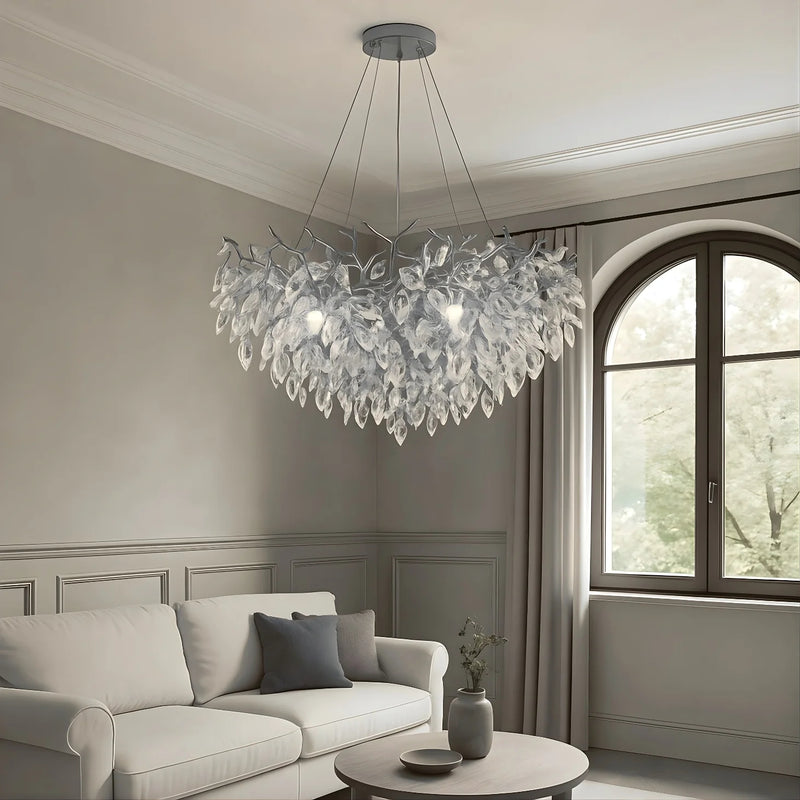 CrystaLeaf - Modern Crystal Branch Chandelier Light - Kalinzy