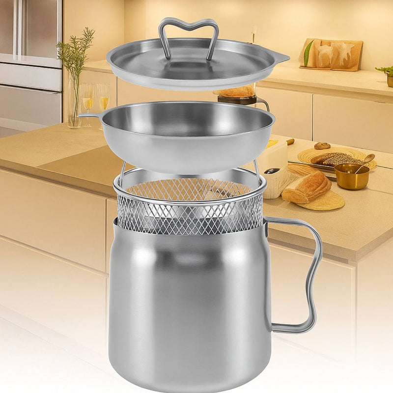 DuoMaster – Stainless Steel Deep Frying Pot - Kalinzy