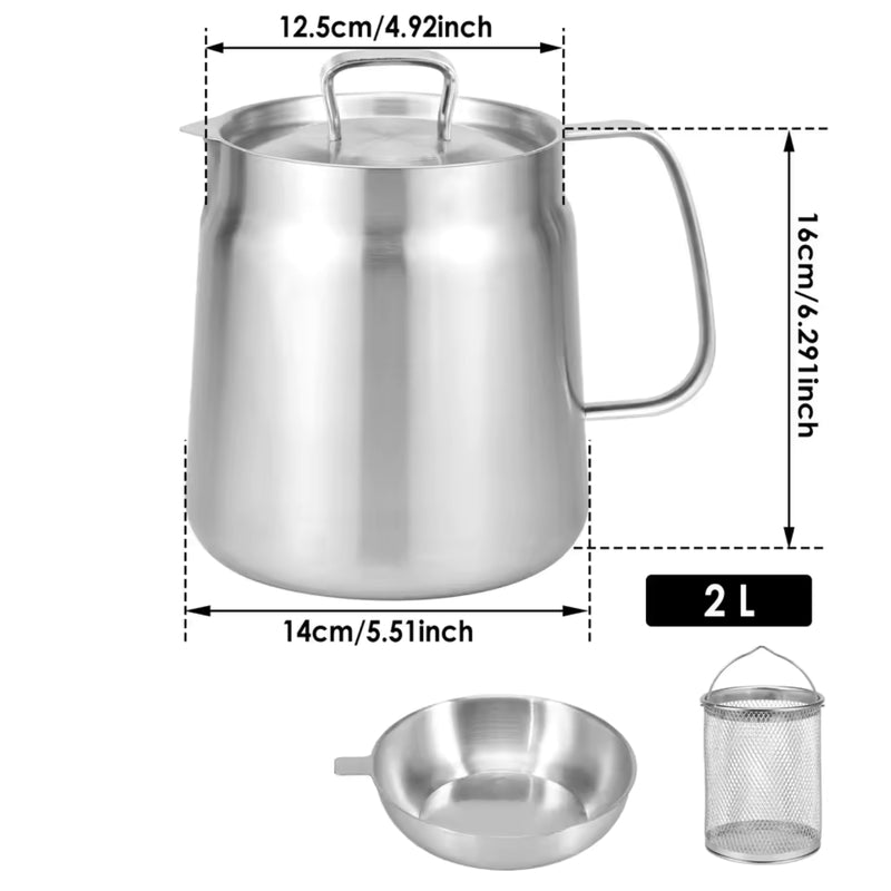 DuoMaster – Stainless Steel Deep Frying Pot - Kalinzy