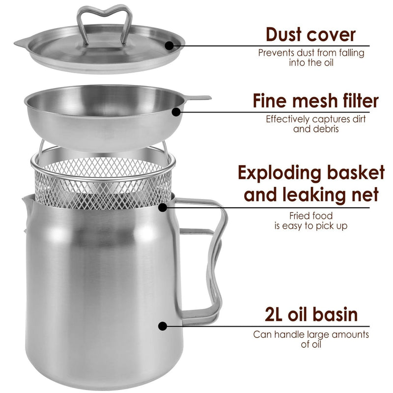 DuoMaster – Stainless Steel Deep Frying Pot - Kalinzy