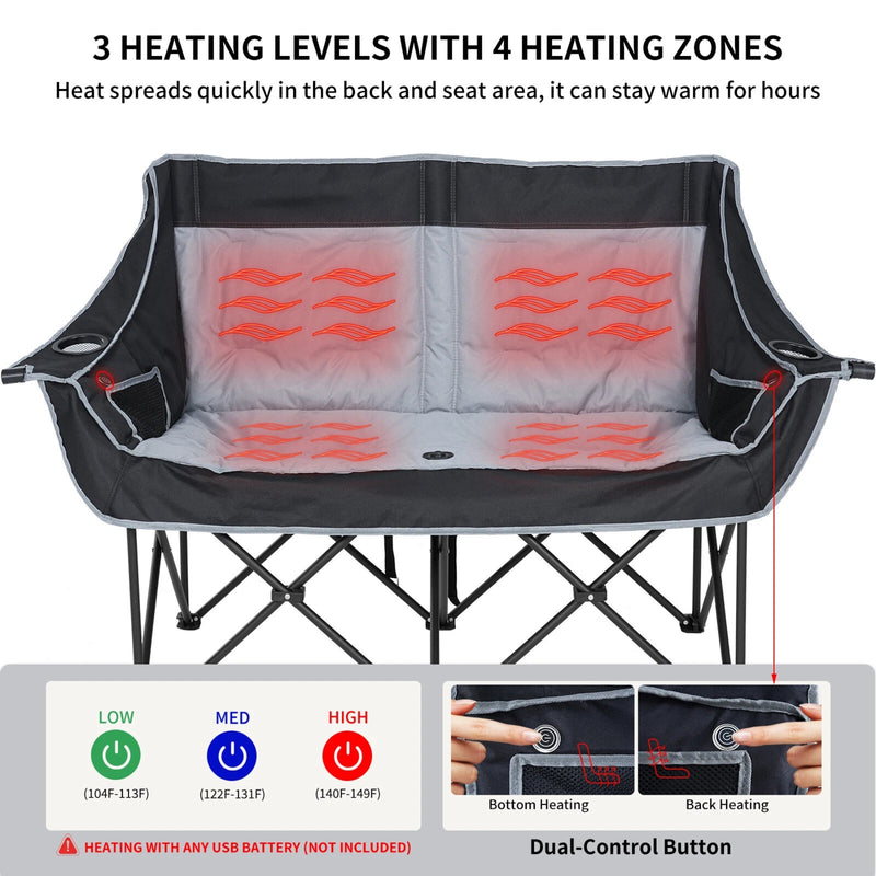 DuoSeat – Heated Double Camping Chair - Kalinzy