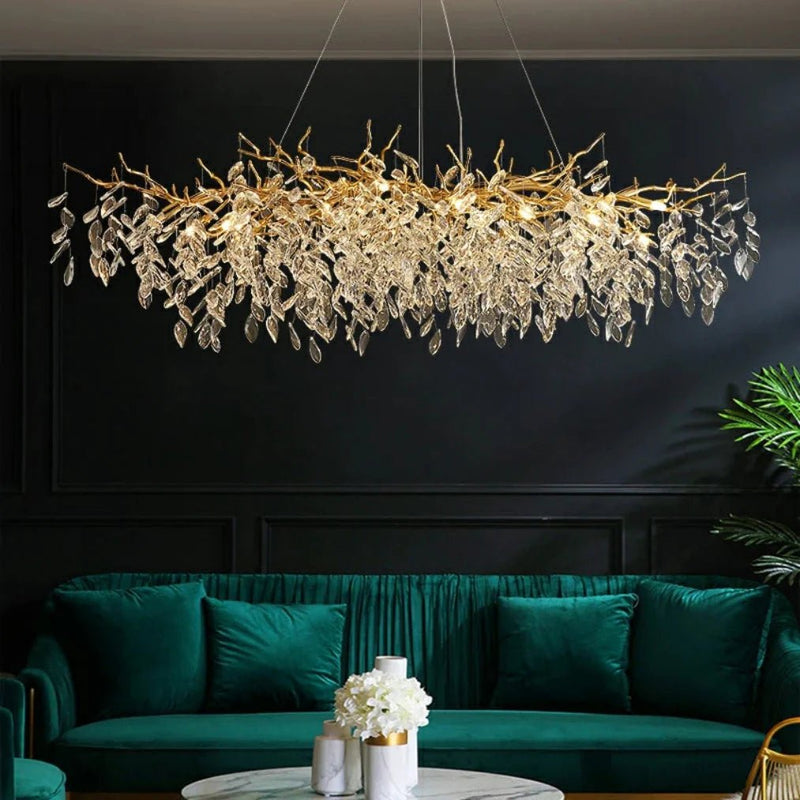 EternaTwig – Modern Tree Branch Crystal Chandelier - Kalinzy