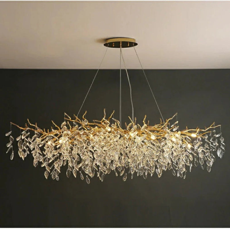 EternaTwig – Modern Tree Branch Crystal Chandelier - Kalinzy