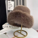 FlurryGlam – Fur Bucket Hat for Women - Kalinzy