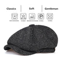 HeritagePeak - Herringbone Mens Newsboy Hats Caps - Kalinzy