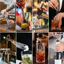 LuxeMix – 10 - Piece Cocktail Bar Shaker Set with Stand - Kalinzy