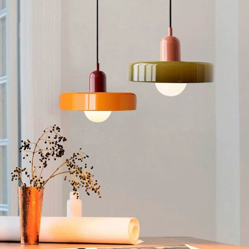 Nocticlight - Amber Glass Pendant Ceiling Lamp - Kalinzy
