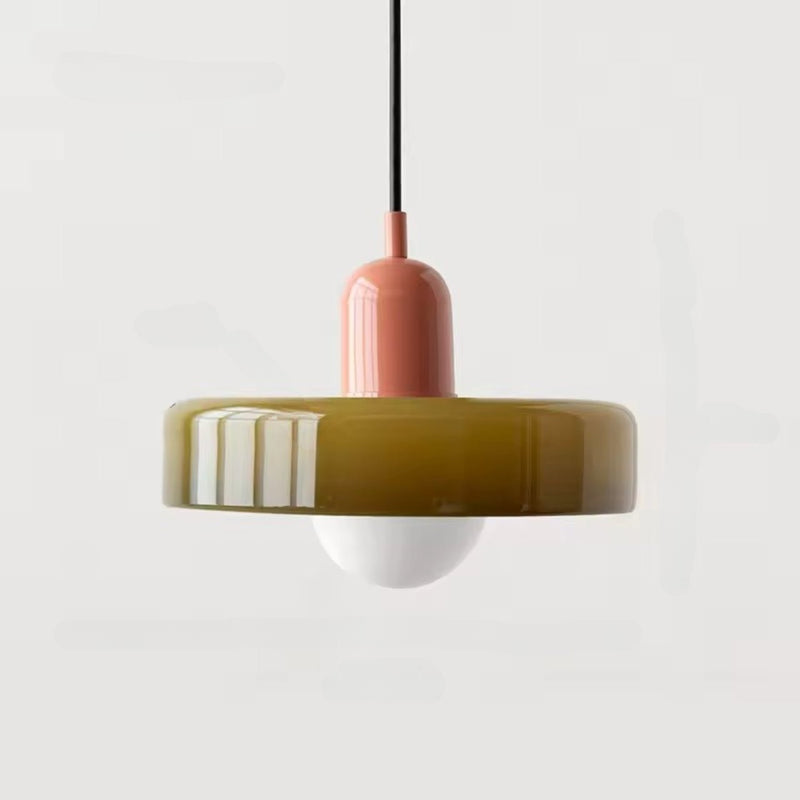 Nocticlight - Amber Glass Pendant Ceiling Lamp - Kalinzy
