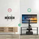 OptiMount – 3 Shelf Glass Floor Tv Stand with Swivel Mount - Kalinzy