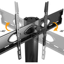 OptiMount – 3 Shelf Glass Floor Tv Stand with Swivel Mount - Kalinzy