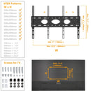 OptiMount – 3 Shelf Glass Floor Tv Stand with Swivel Mount - Kalinzy