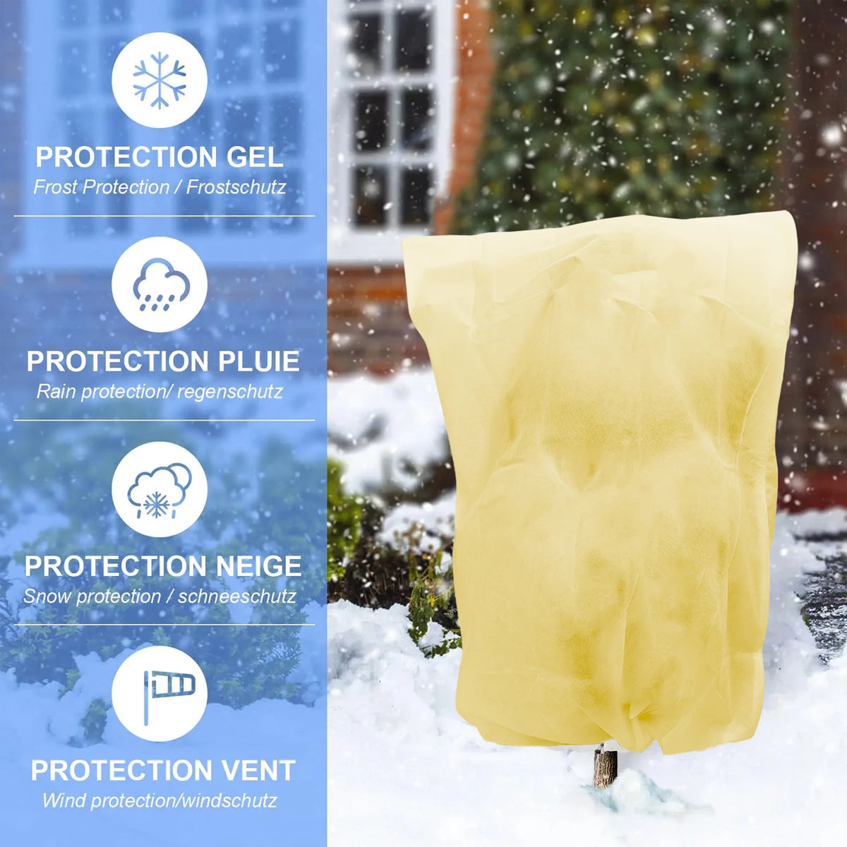 Non-Woven Winter Plant Protection Cover With Zipper