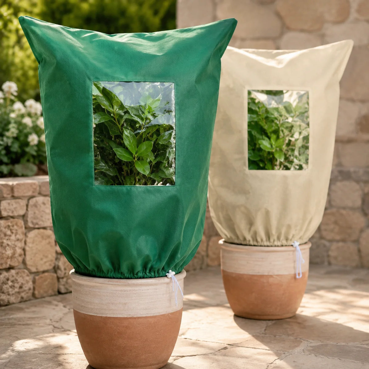 Plant Frost Protection Cover With Window, 80 X 120 Cm