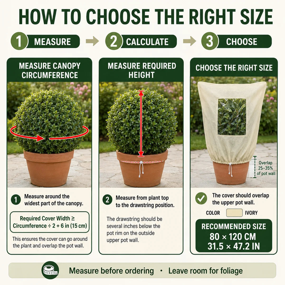 Plant Frost Protection Cover With Window, 80 X 120 Cm