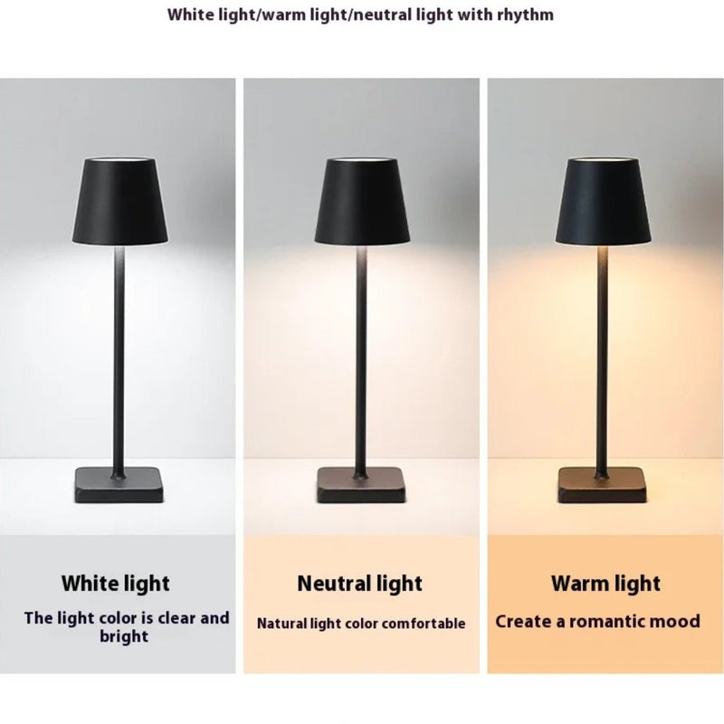 SleekGlow - Minimal Rechargeable Touch Table Lamp - Kalinzy