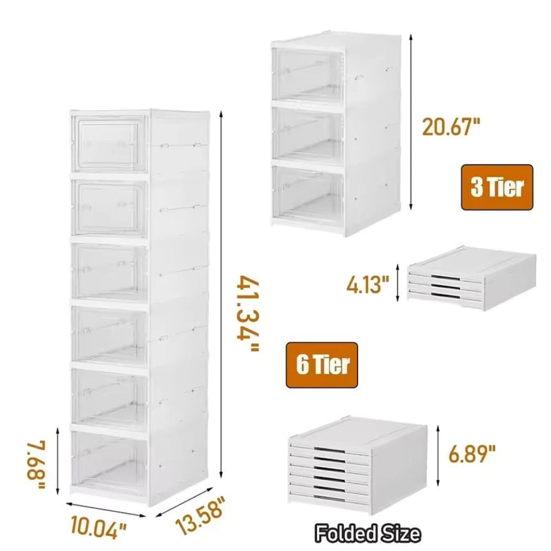 StackFold – Modular Folding Shoe Rack Organizer - Kalinzy