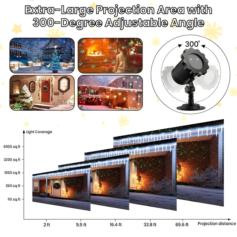 StarShower - Christmas Laser Lights Outdoor Projector - Kalinzy