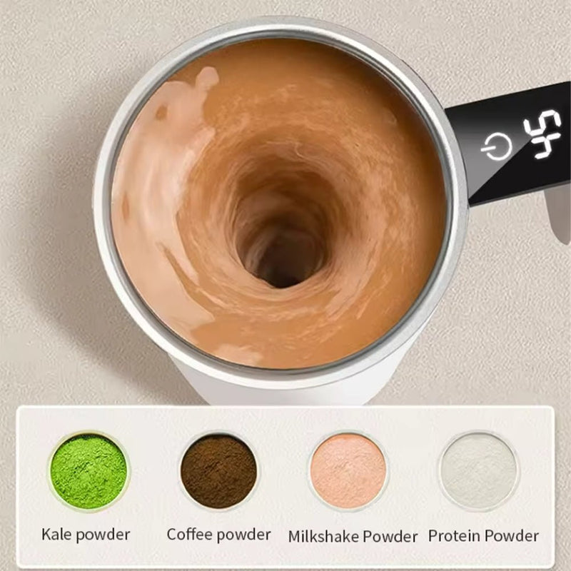 SwirlSip – Rechargeable Self Stirring Coffee Mug - Kalinzy