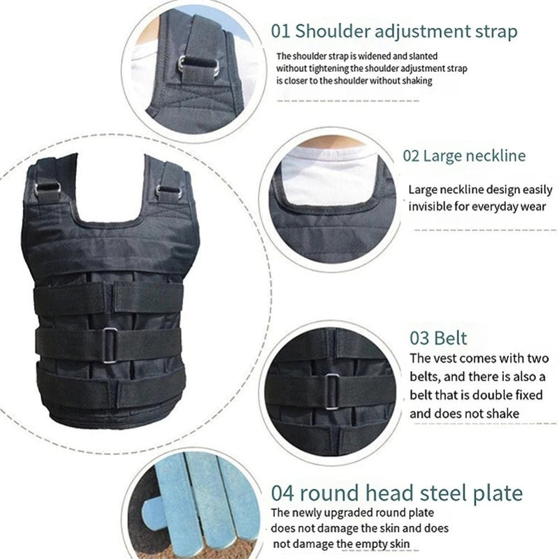 TrainMaxx – Running & Walking Adjustable Weighted Vest - Kalinzy
