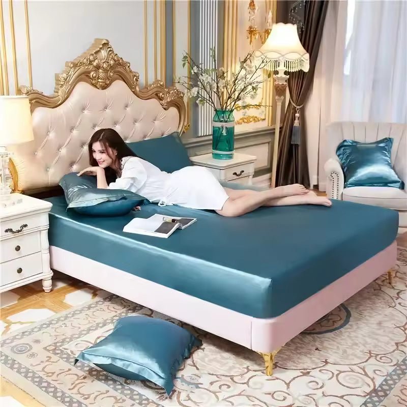 VelviCool – Satin Cooling Fitted Sheet - Kalinzy