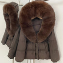 WarmlyLuxe - Women’s Fluffy Collar Jacket with Fur Hood for Winter - Kalinzy