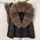 WarmlyLuxe - Women’s Fluffy Collar Jacket with Fur Hood for Winter - Kalinzy