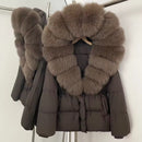WarmlyLuxe - Women’s Fluffy Collar Jacket with Fur Hood for Winter - Kalinzy
