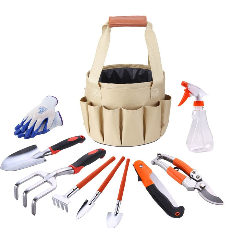 EcoGarden Pro Tool Set – 10 - Piece Aluminum Alloy Kit with Tote Bag - Kalinzy