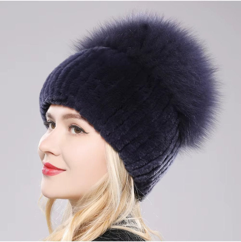 FrostAura Fox Fur Hat - Kalinzy