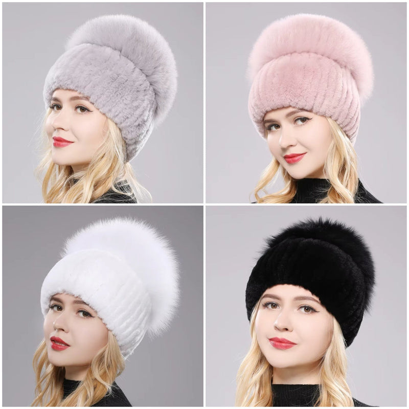 FrostAura Fox Fur Hat - Kalinzy