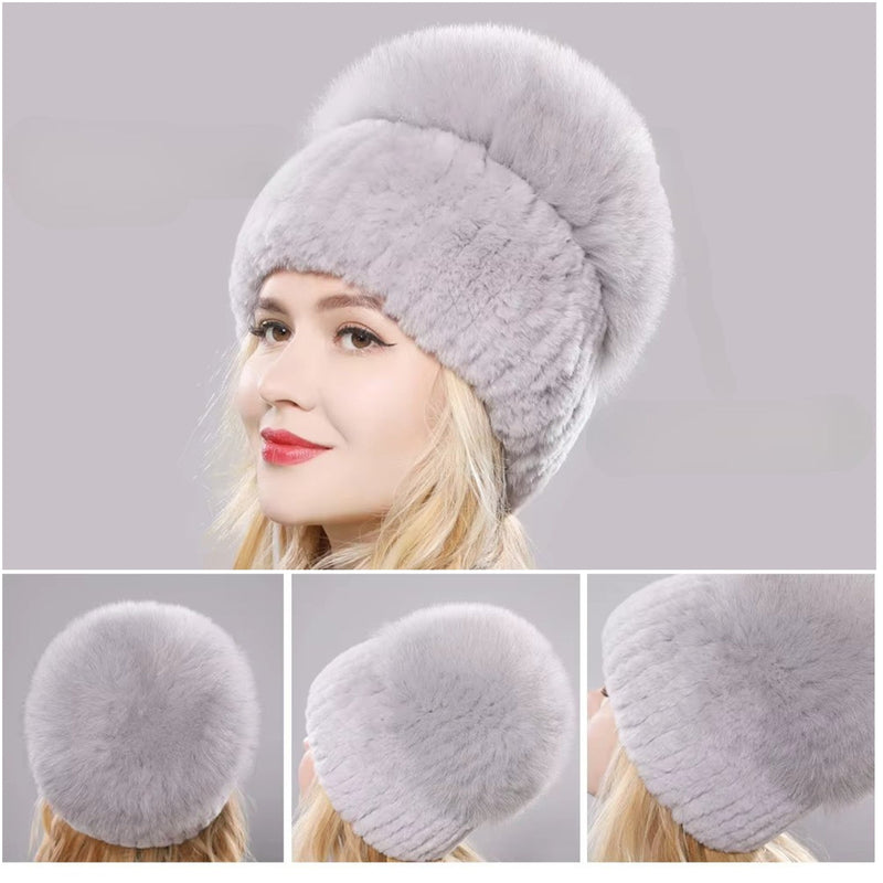 FrostAura Fox Fur Hat - Kalinzy