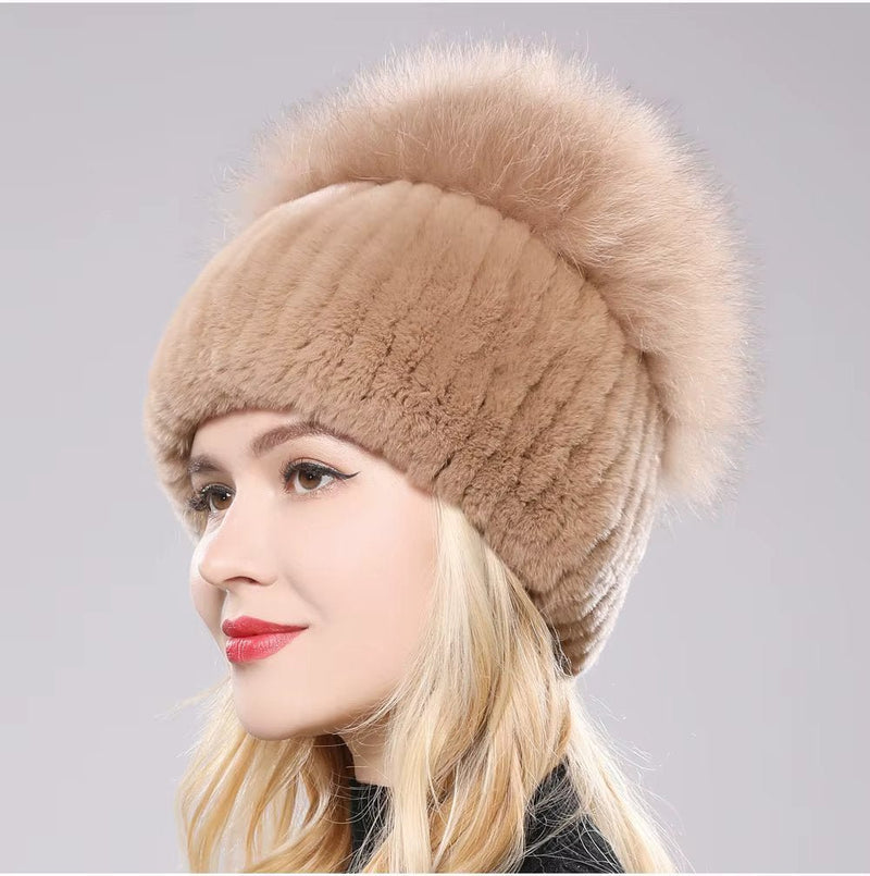 FrostAura Fox Fur Hat - Kalinzy