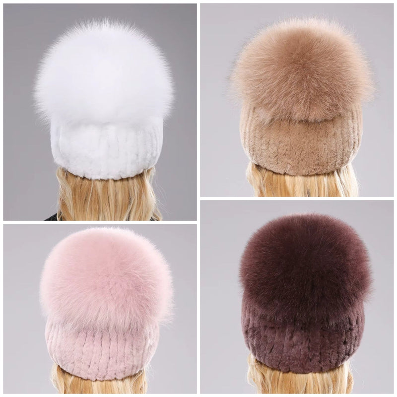 FrostAura Fox Fur Hat - Kalinzy