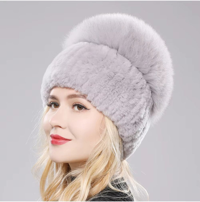 FrostAura Fox Fur Hat - Kalinzy