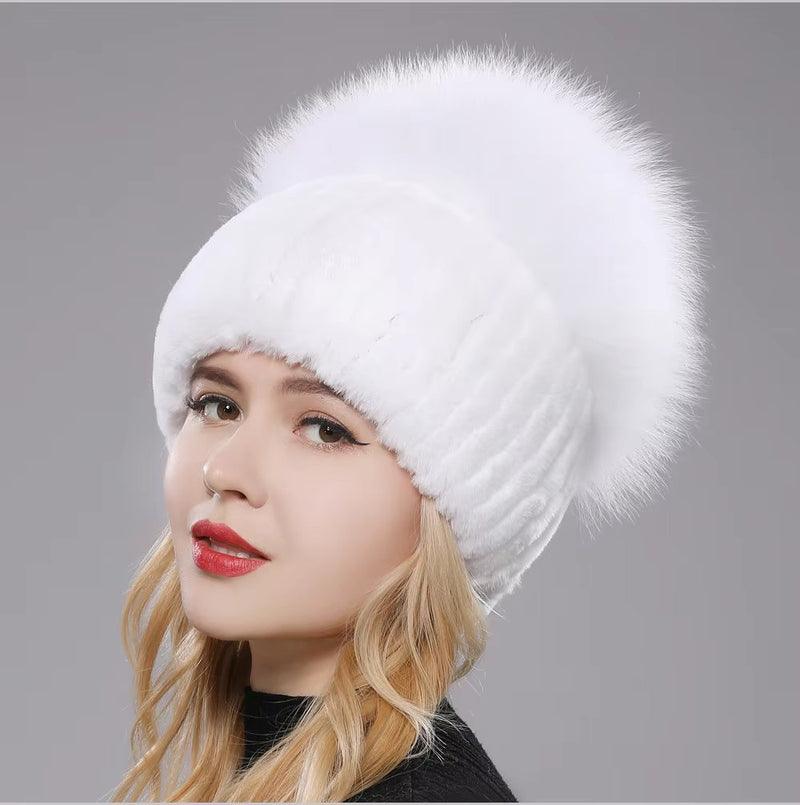 FrostAura Fox Fur Hat - Kalinzy