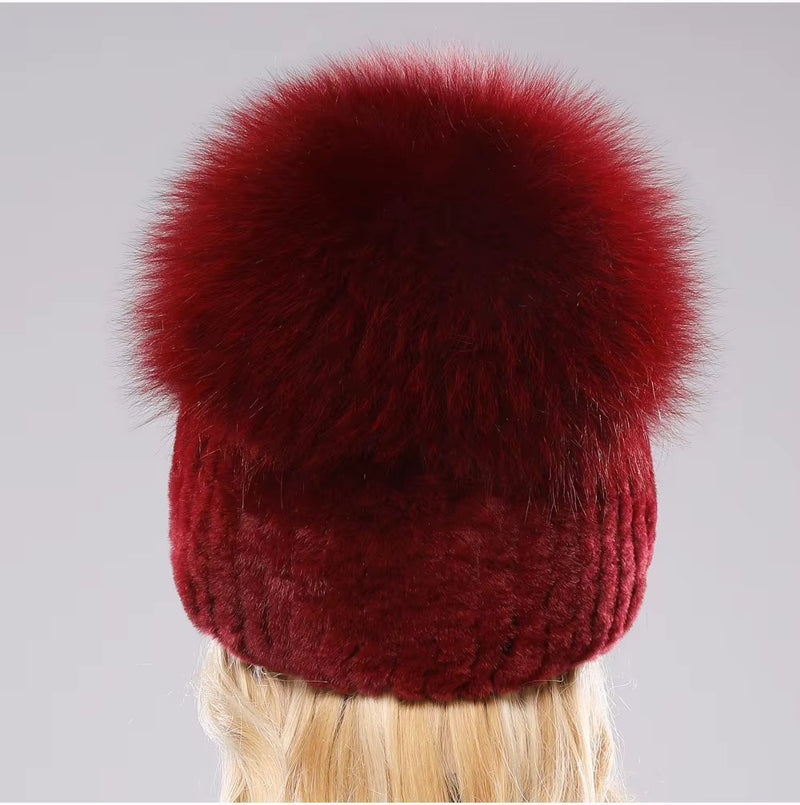 FrostAura Fox Fur Hat - Kalinzy