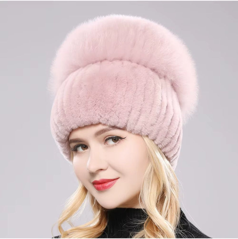 FrostAura Fox Fur Hat - Kalinzy