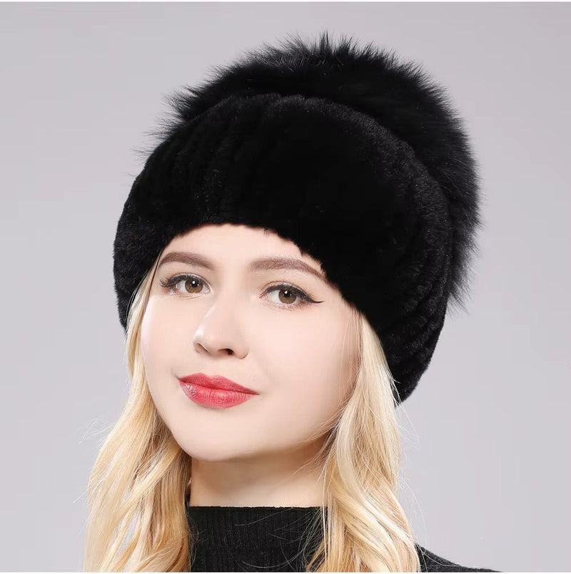 FrostAura Fox Fur Hat - Kalinzy