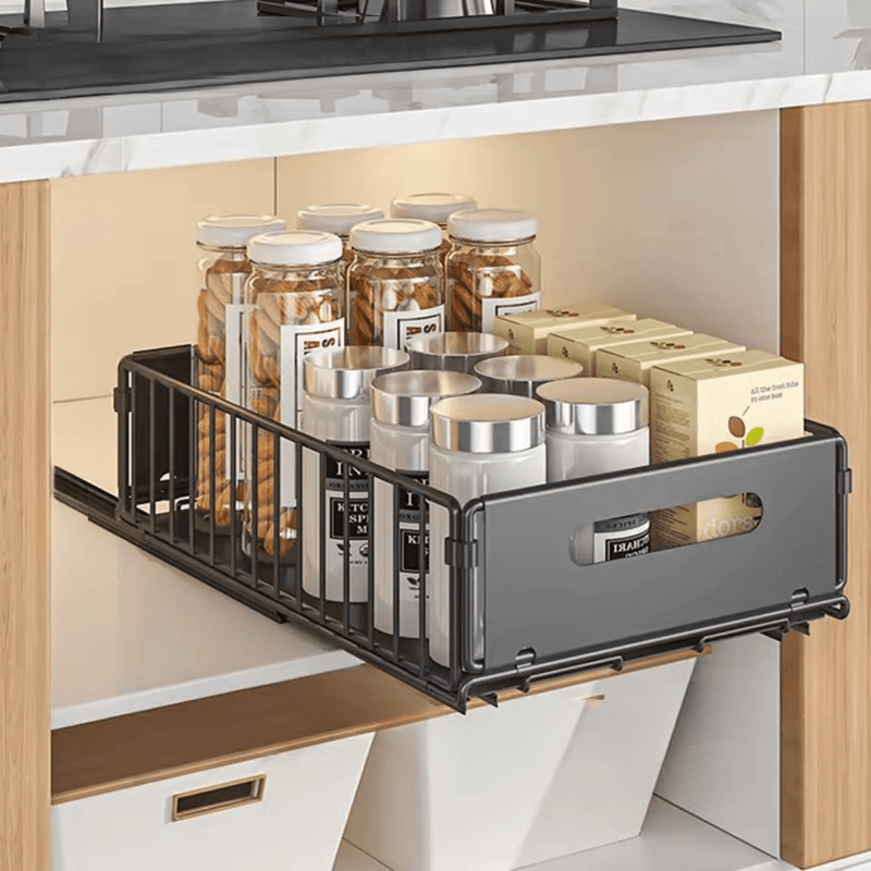 GlideEase Kitchen Cabinet Organizers - Kalinzy