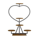 PureHeart Heart Shape Metal Plant Stand 5 Tier - Kalinzy