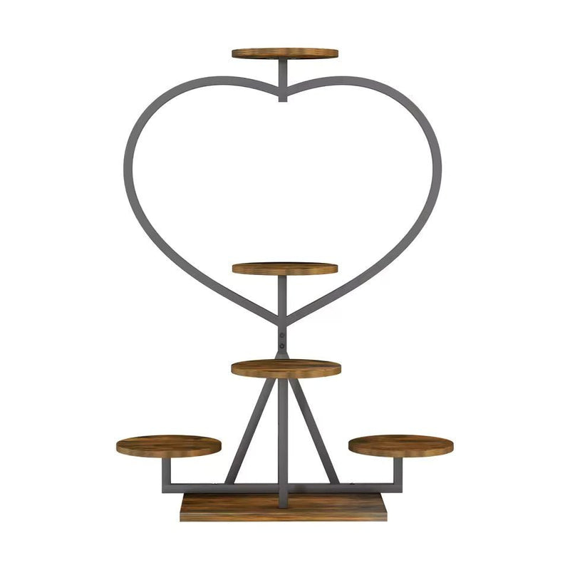 PureHeart Heart Shape Metal Plant Stand 5 Tier - Kalinzy