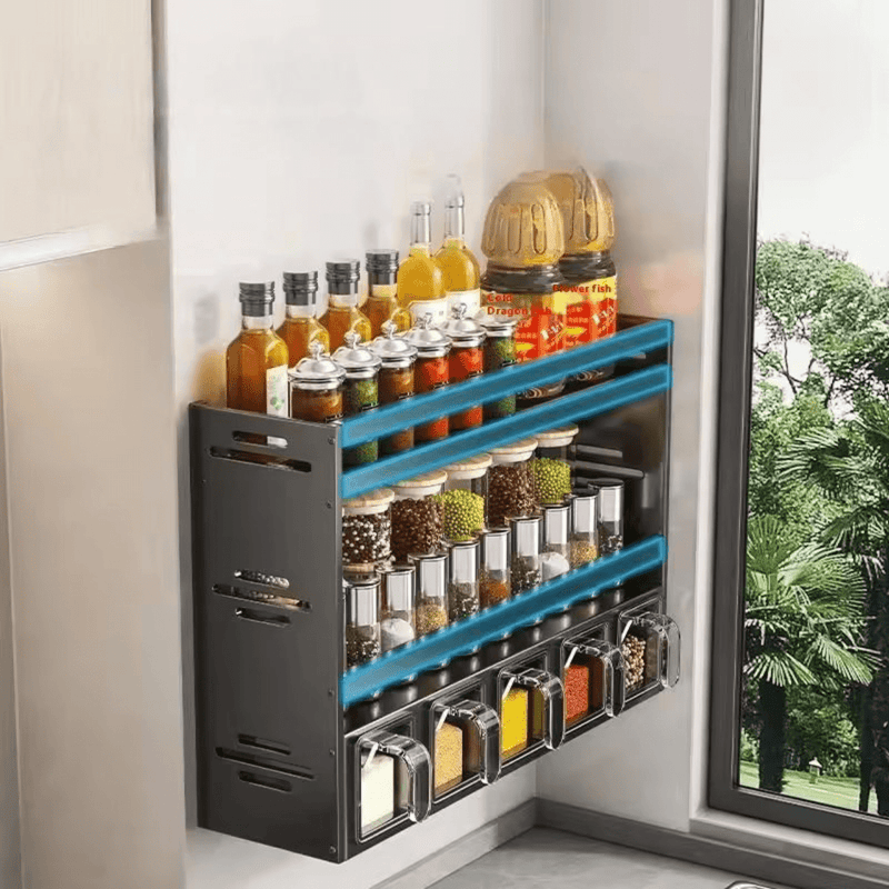 SmartSpace Wall Mounted Spice Rack - Kalinzy